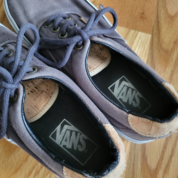 VANS gray navy sneakers size 6.5 - Picture 3 of 6